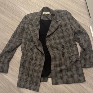 Free People Horse Plaid Blazer